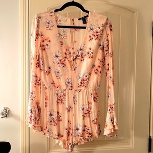 Forever 21 Peach Romper, M. Fits like small.